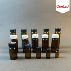 Lọ thủy tinh nâu (Lọ Vial nâu) lưu mẫu, có nắp vặn, Hãng Onelab