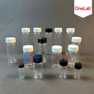 Lọ thủy tinh trắng (Lọ Vial trắng) lưu mẫu, có nắp vặn hãng Onelab