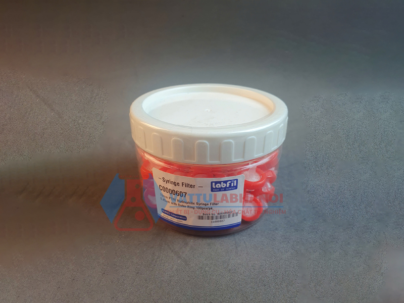 Đầu lọc PTFE Hydrophilic (ưa nước) Syringe Filter 13mm 0.45um - C0000607